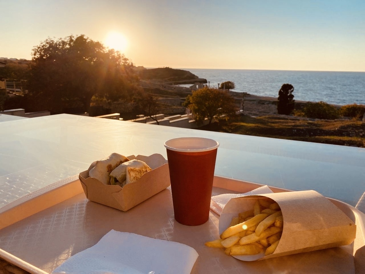 Море, закат, еда 😁, Херсонес Таврический, Крым